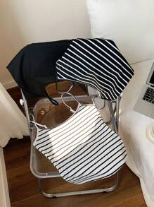 Comfortcana Bộ 3 áo ba lỗ kẻ sọc thường ngày cho nữ, đa năng, gợi cảm, áo không tay bó sát, thích hợp cho mùa hè, ngày lễ, phong cách trường học, lễ hội âm nhạc - Nhiều màu - Xem 4