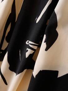 EARO Plus Size Women's Floral Print Elastic Waist Maxi Casual Skirt