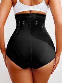 Panty moldeador de gancho y ojo para mujer en color sólido