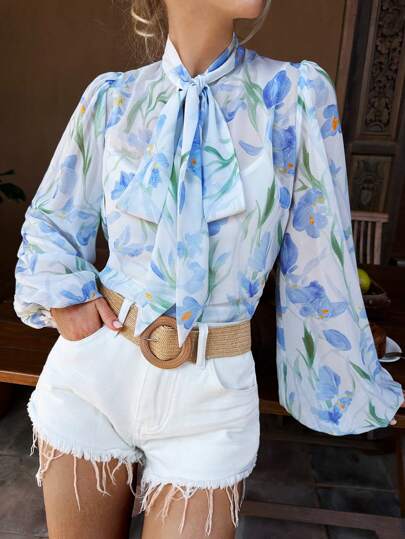 SHEIN VCAY Camisa de flores para mujer para vacaciones