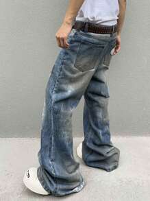 Manfinity EMRG Men's Simple Daily Casual Jeans - Blue - View 2