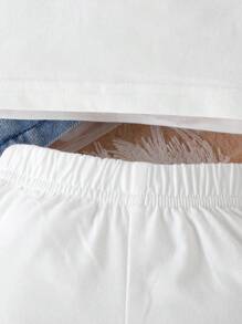 Baby Girls' Casual Denim Vest Top Three-Piece Set For Summer