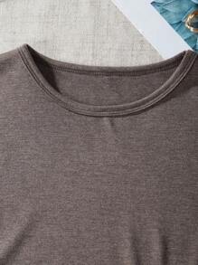 SHEIN Explorewe 少女圓領字母印花時尚休閒T恤，夏季 - 彩色 - 查看 4