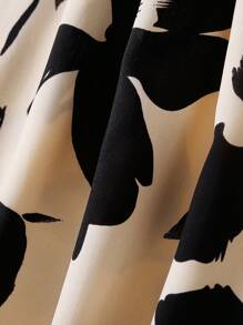 EARO Plus Size Women's Floral Print Elastic Waist Maxi Casual Skirt