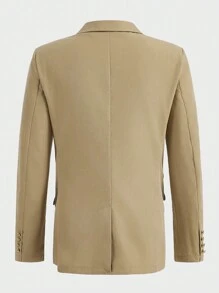 Manfinity VCAY Men's Woven Solid Color Slim Fit Blazer & Long Pants Two-Piece Set For Daily Wear - Multicolor - View 10