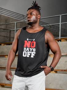 Manfinity Sport Corelite 男性口號圖案運動背心