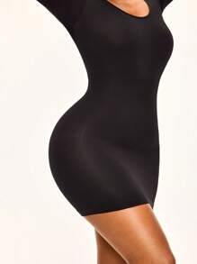 SHAPORA Seamless Shapewear Slip Dress Body Shaper Bust& Butt Lifter-Arm Tummy Waist Thigh Control - Black - View 6