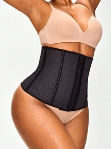 SHAPORA Sculpting Waist Trainer With Adjustable 4-Level Closure Shapewear Body Shaper -Tummy Waist Control - Black - View 5