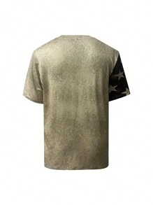 Playera de manga corta para hombre con estampado de estrellas - Multicolor - Ver 2