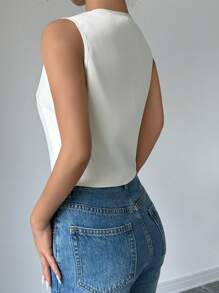 RosyDaze Women's Bowknot Crop Top Sleeveless Tank