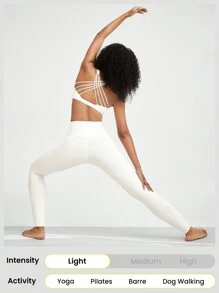 GLOWMODE 28" Federweiche, hohe Stretch Crossover Leggings mit integrierten Shorts, Buttersoft, geeignet für Yoga und tägliche Anwendungen mit geringer Belastung