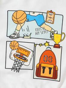 SHEIN 3入組嬰兒男女通用可愛多功能卡通圖案圓領長袖運動衫套裝 - 彩色 - 查看 15