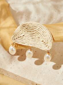 SHEIN VCAY Fashionable Vacation Style Handmade Rope Earring Dangle Earrings