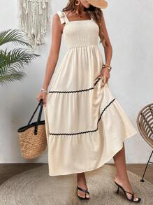 Chiquease Elegant Black Lace Contrast Bodycon Dress - White - View 6