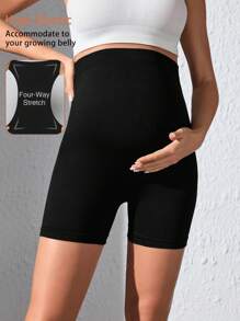 SHEIN Shorts de yoga sin costuras para maternidad para deportes