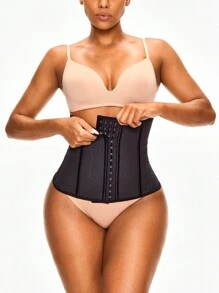 SHAPORA Sculpting Waist Trainer With Adjustable 4-Level Closure Shapewear Body Shaper -Tummy Waist Control - Black - View 7