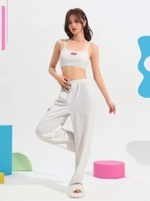 Bộ áo và quần Cami Patch Patch - trắng - Xem 5