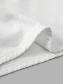 WESTFADE Premium Non-Stretch Bermuda 100% Cotton Denim Shorts - White - View 7