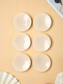 3pairs Solid Self Adhesive Round Nipple Cover - Beige - View 8