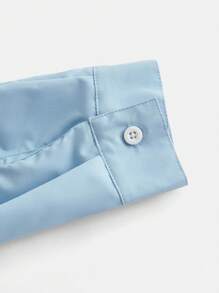 Teen Boys  Button Front Shirt & Pants - Blue - View 9