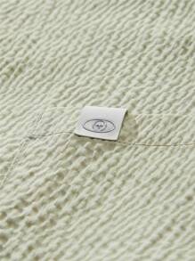 AKNOTIC Business Casual Easy Care 2pcs/Set Men's Old Money Style Woven Plaid Blazer Cloth Casual Slim-Fit Short Sleeve Suit - Light Grey - View 10