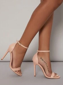 CUCCOO BIZCHIC Sandalias de tacón de aguja minimalistas con correa de tobillo para graduación, tacones de fiesta, vacaciones, rebajas de verano, vuelta al colegio, estudiantes universitarias, elegantes básicas, negocios casuales, negocio chic, Navidad, Fin de Año, vacaciones