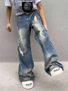 Manfinity EMRG Men's Simple Daily Casual Jeans - Blue - View 4