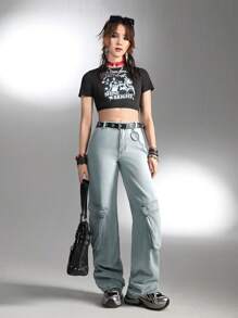 Lässige Workwear Jeans für Teenager Mädchen