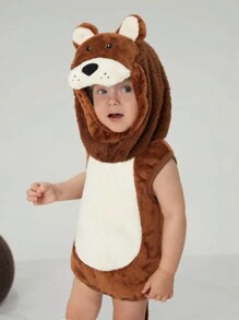 SHEIN Perso Play Cute Baby Boy Animal-Themed Role-Playing Fluffy Tail Costume