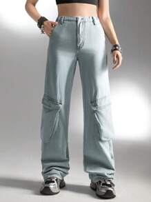 Lässige Workwear Jeans für Teenager Mädchen