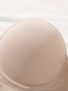 3入組女士純色簡約無肩帶胸罩 - 彩色 - 查看 4