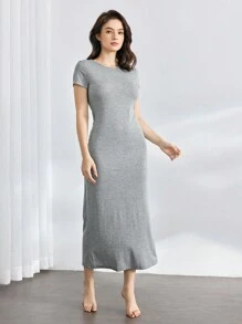 Ocili 休闲夏季灰色休闲舒适家居服长裙假日季节 - 灰色 - 查看 4