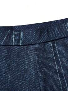 SHEIN LUNE Women's Plus Size Ripped Leggings - Blue - View 5