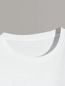 Men Hand & Slogan Graphic Tee - White - View 6