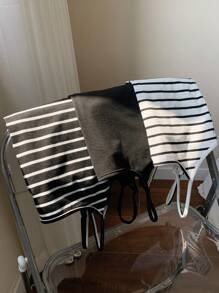 Comfortcana Bộ 3 áo ba lỗ kẻ sọc thường ngày cho nữ, đa năng, gợi cảm, áo không tay bó sát, thích hợp cho mùa hè, ngày lễ, phong cách trường học, lễ hội âm nhạc - Nhiều màu - Xem 5