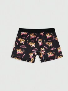 Men's Cartoon Animal Printed Boxer Shorts - Multicolor - View 2