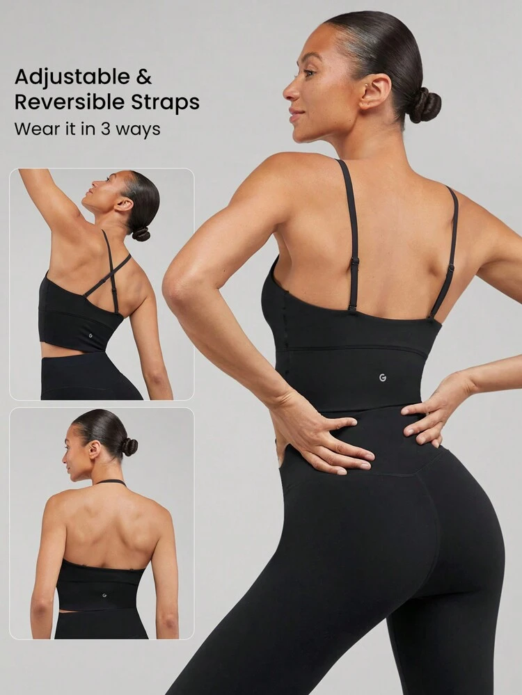 FeatherFit™ Halter Sports Bra Light Support