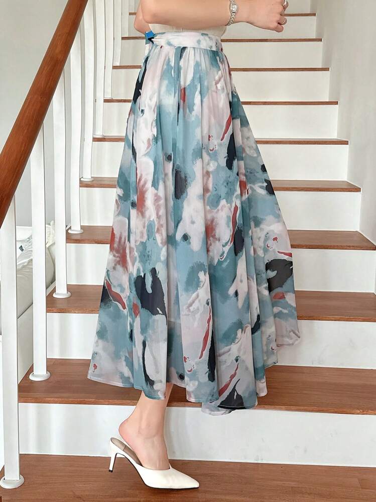 DAZY Women Allover Print Pleated Skirt Fall Skirts Floral - Multicolor - View 7
