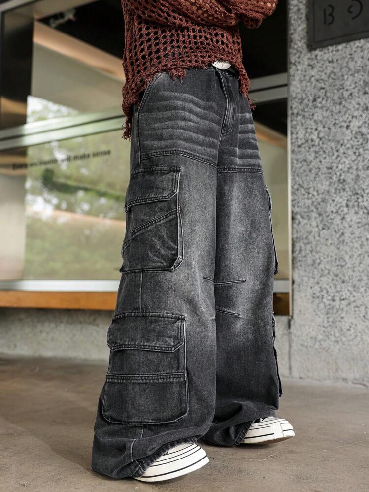 Manfinity Denimwave メンズ ブラック デニム カジュアル ワーク
