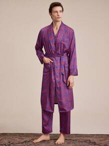 EverLounge 男士全印花連帶浴衣