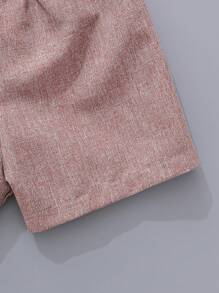 SHEIN Baby Jungen Hemd im Gentleman-Style mit Kurzarm, Krawatte und Shorts