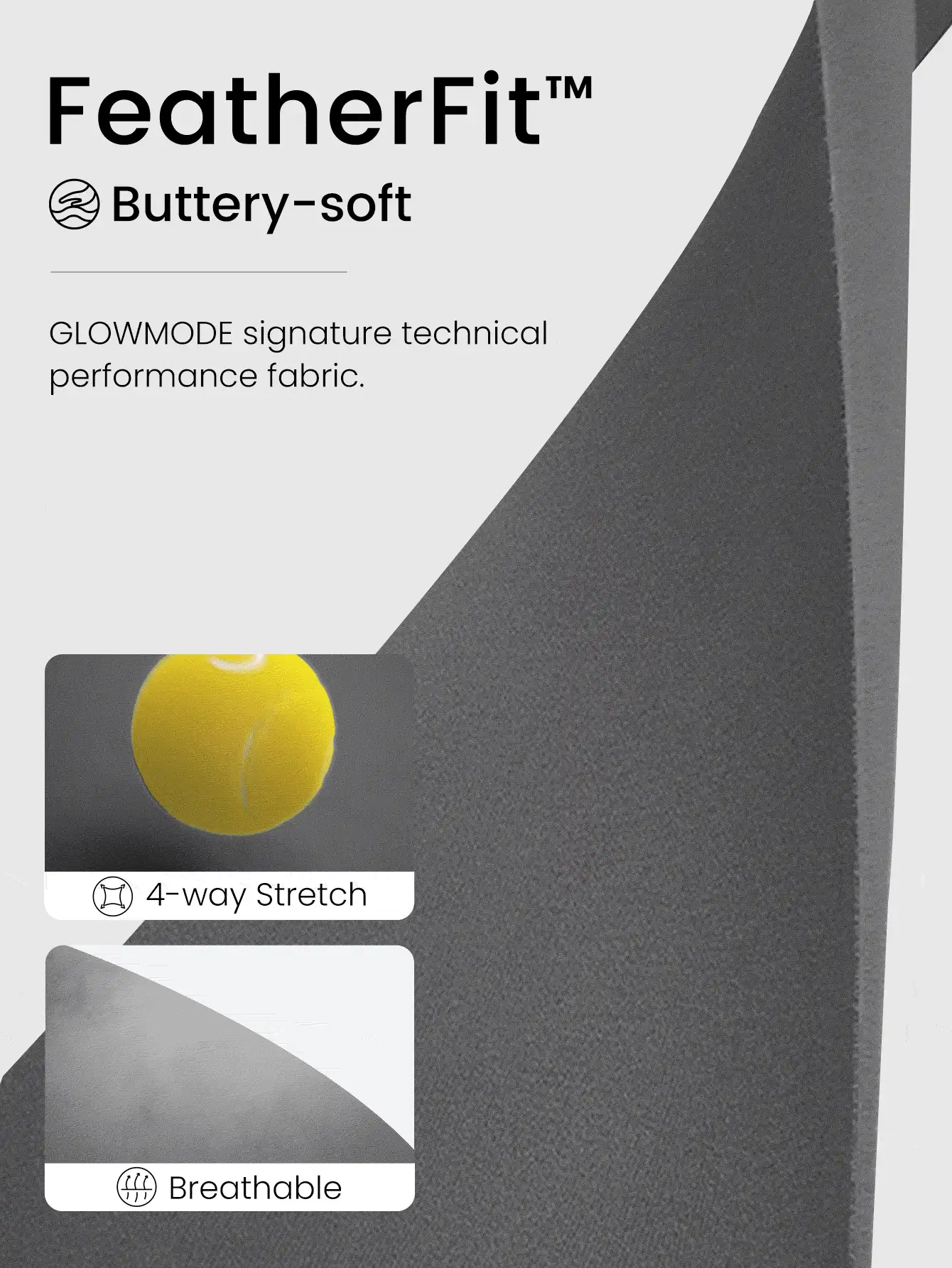 GLOWMODE FeatherFit™ 26''船領交叉背跨連身褲。適合低衝擊瑜伽工作室夏季使用。 - Volcanic Gray - 查看 5