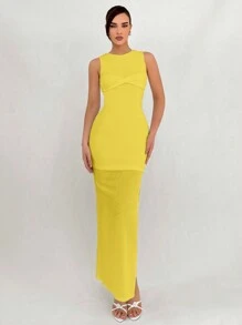 Aloruh Einfaches und elegantes weißes Ballkleid, trägerlos mit verdrehten Knotendetails auf der Brust und bodenlanger Passform für Frauen