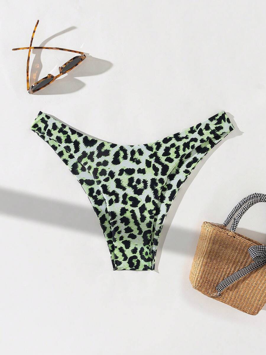 SHEIN Swim Quần bơi đi biển họa tiết da báo ngẫu nhiên, mùa hè - Nhiều màu - Xem 1