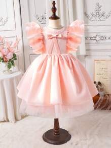 فستان الأميرة للفتيات بتنورة تول كبيرة، مناسب لأداء البيانو، الإستضافة، والمناسبات المسائية، هدية مثالية للأطفال