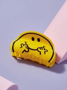 Mr Men Little Miss X SHEIN 1pc Cartoon Pattern Hair Claw - Yellow - View 2