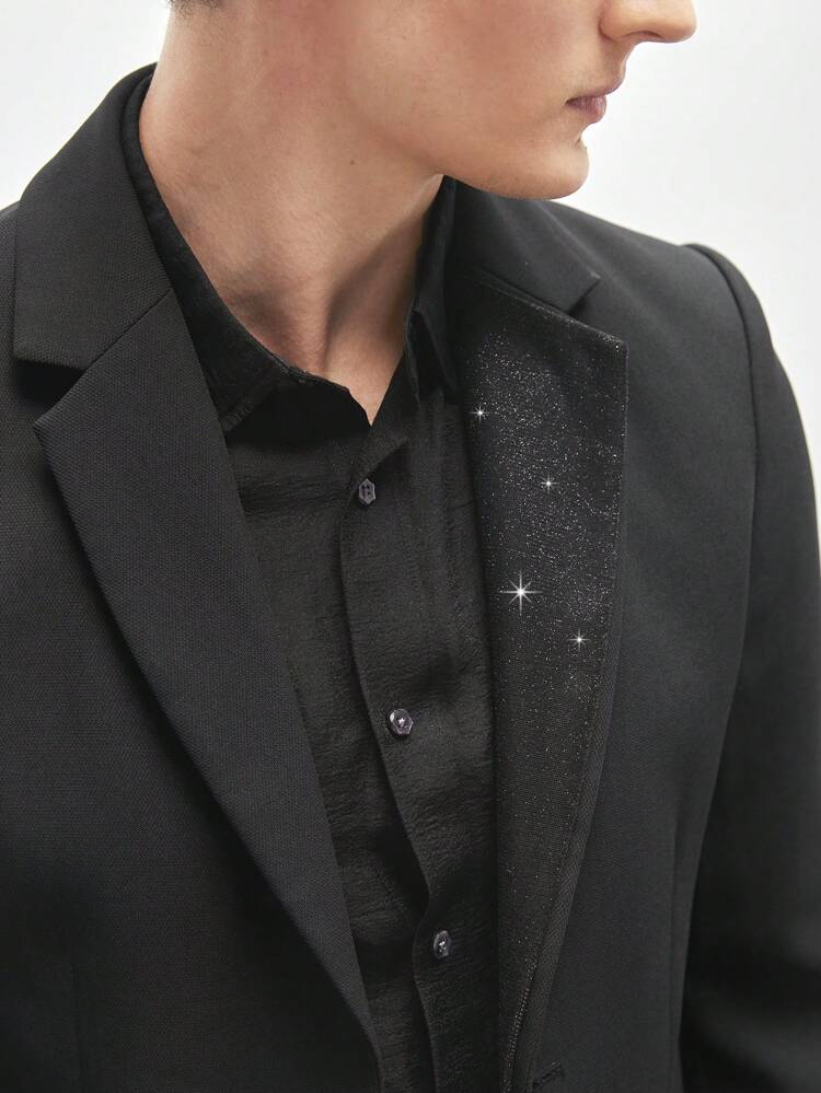 Veste de costume casual d'affaires en patchwork jacquard pour homme facile à entretenir, avec des tissus en twill et en jacquard, style de vieille richesse, parfait pour la saison automne / hiver