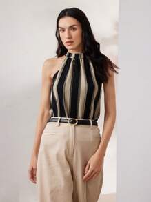 MOTF PREMIUM 1PC WOMEN'S BUSINESS COMMUTING WAIST BELT WITH METAL/OVAL BUCKLE, SUITABLE FOR WORK,SCHOOL - Black - View 9