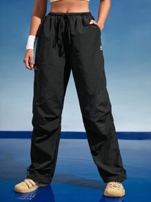 In My Nature In My Nature Outdoorbroek met gepatcht detail en trekkoord in de taille