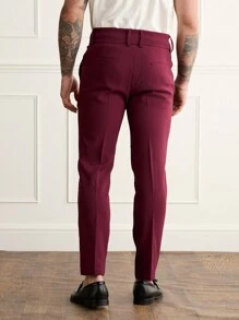 Forever 21 Men's Skinny Suit Trousers In Burgundy - Burgundy - View 2